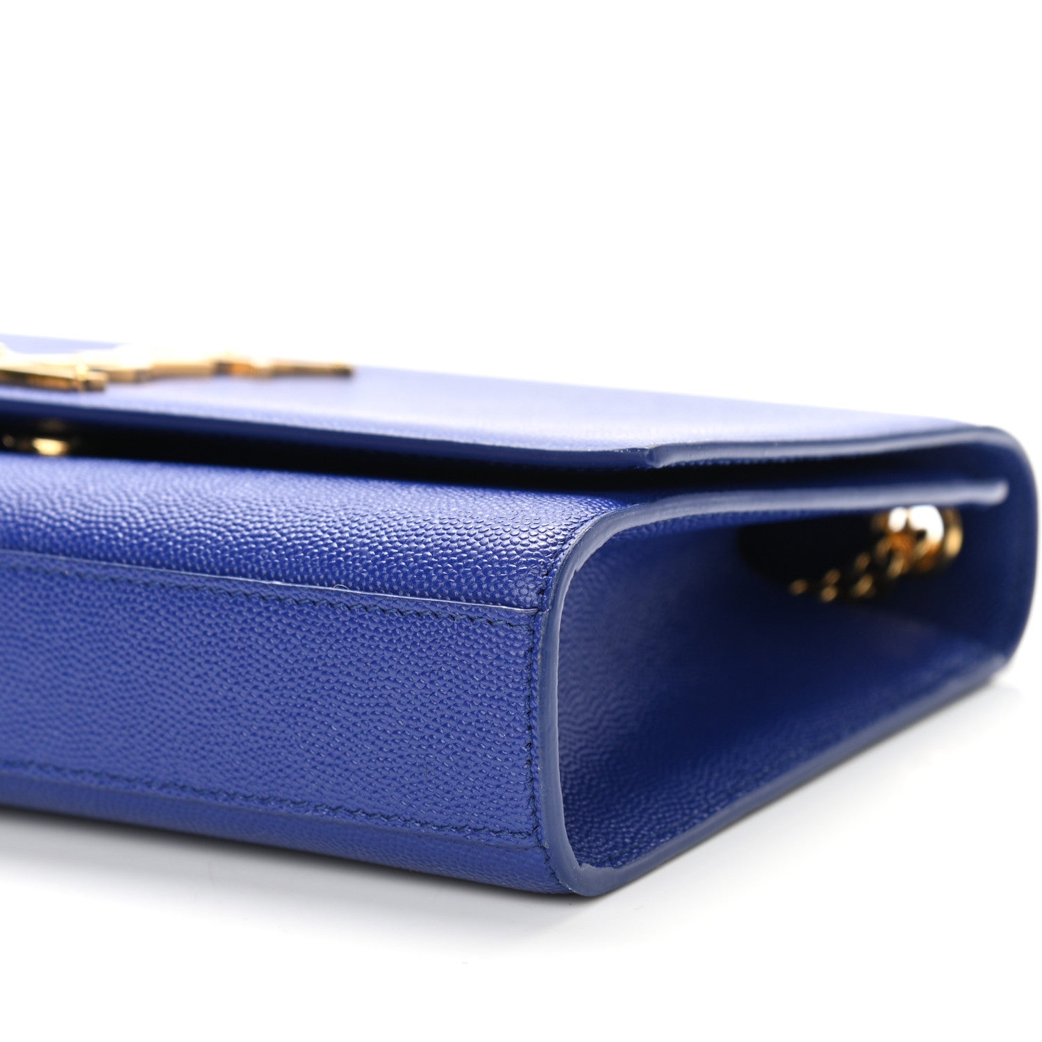 Saint Laurent Grain De Poudre Medium Classic Monogram Kate Satchel Flash Blue 13 of 13