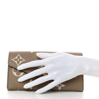 Louis Vuitton Empreinte Monogram Giant Sarah Wallet Tourterelle Creme 2 of 6