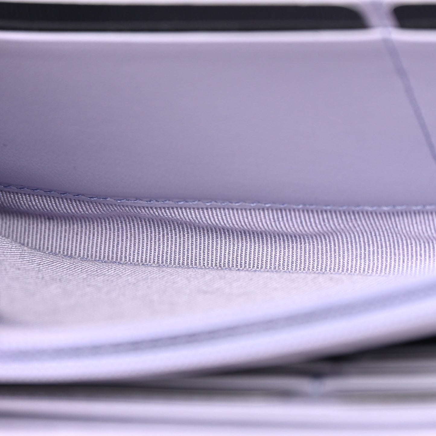 Caviar Quilted Large Gusset Flap Wallet Purple