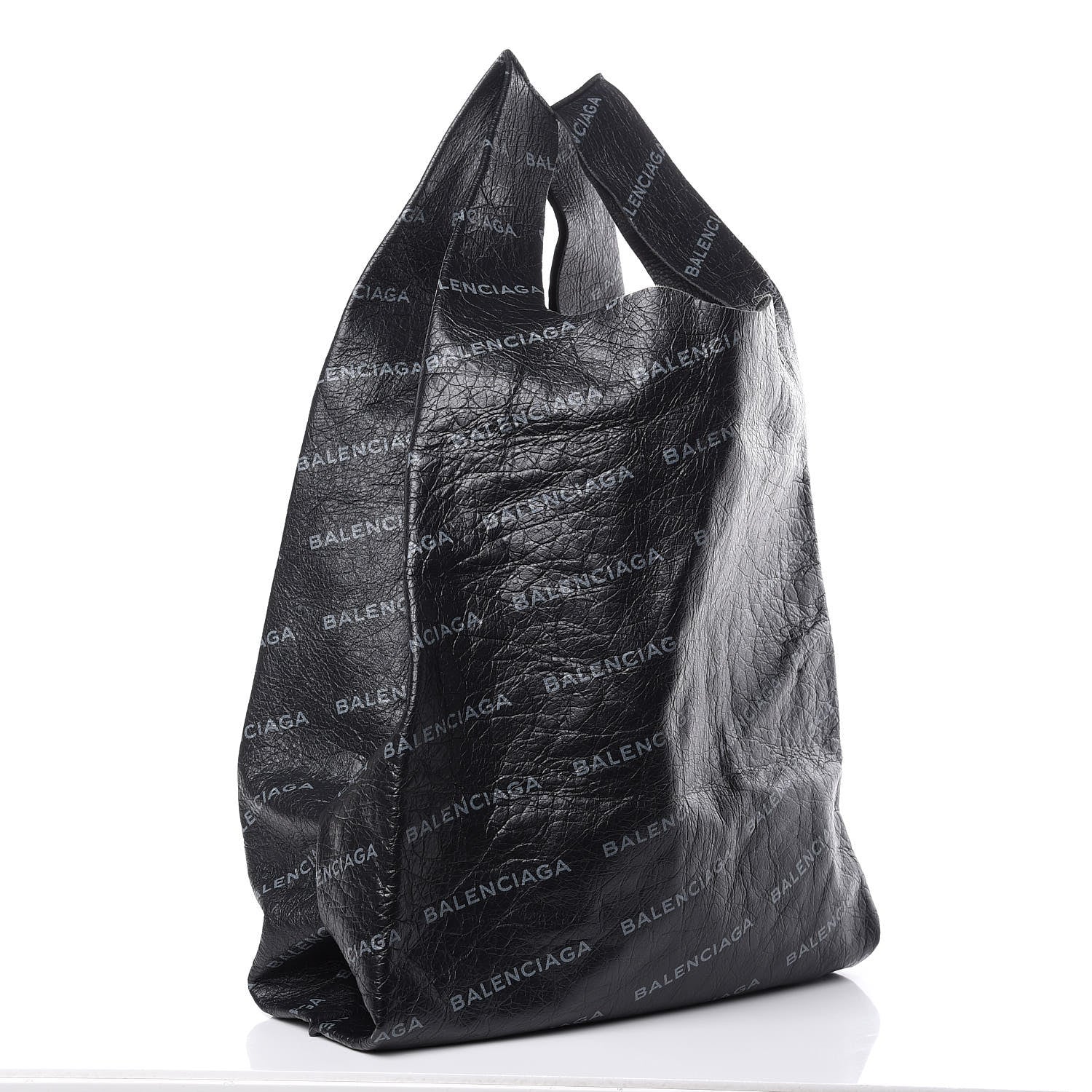 Balenciaga Agneau Arena Allover Logo M Supermarket Shopper Gris Crayon Gris 3 of 9