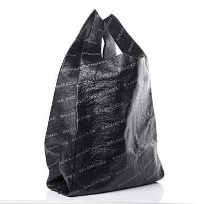 Balenciaga Agneau Arena Allover Logo M Supermarket Shopper Gris Crayon Gris 3 of 9
