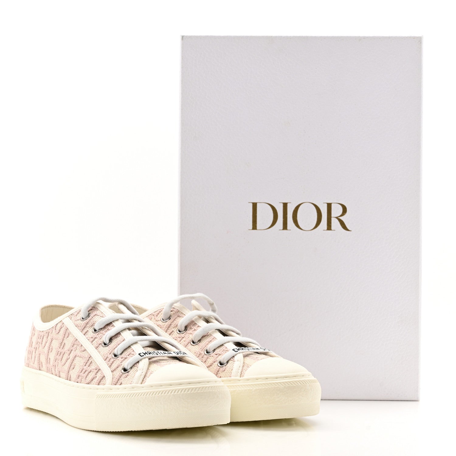 Christian Dior Canvas Oblique Walk'N'Dior Low Top Sneakers 38 Powder Nude 11 of 11