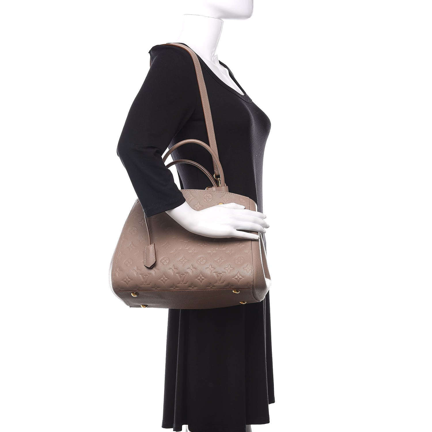 Louis Vuitton Empreinte Montaigne MM Taupe Glace 2 of 12