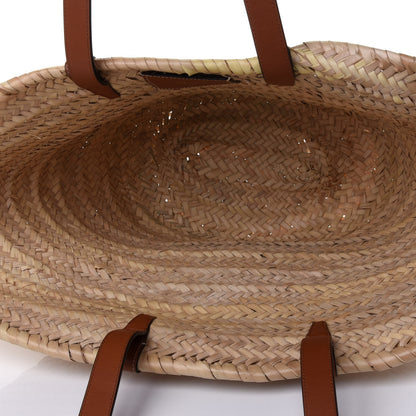 Celine Raffia Calfskin Triomphe Medium Panier Tan 4 of 4