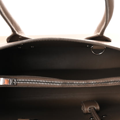 Saint Laurent Grained Calfskin Topstitch Small Classic Sac De Jour Taupe 5 of 9
