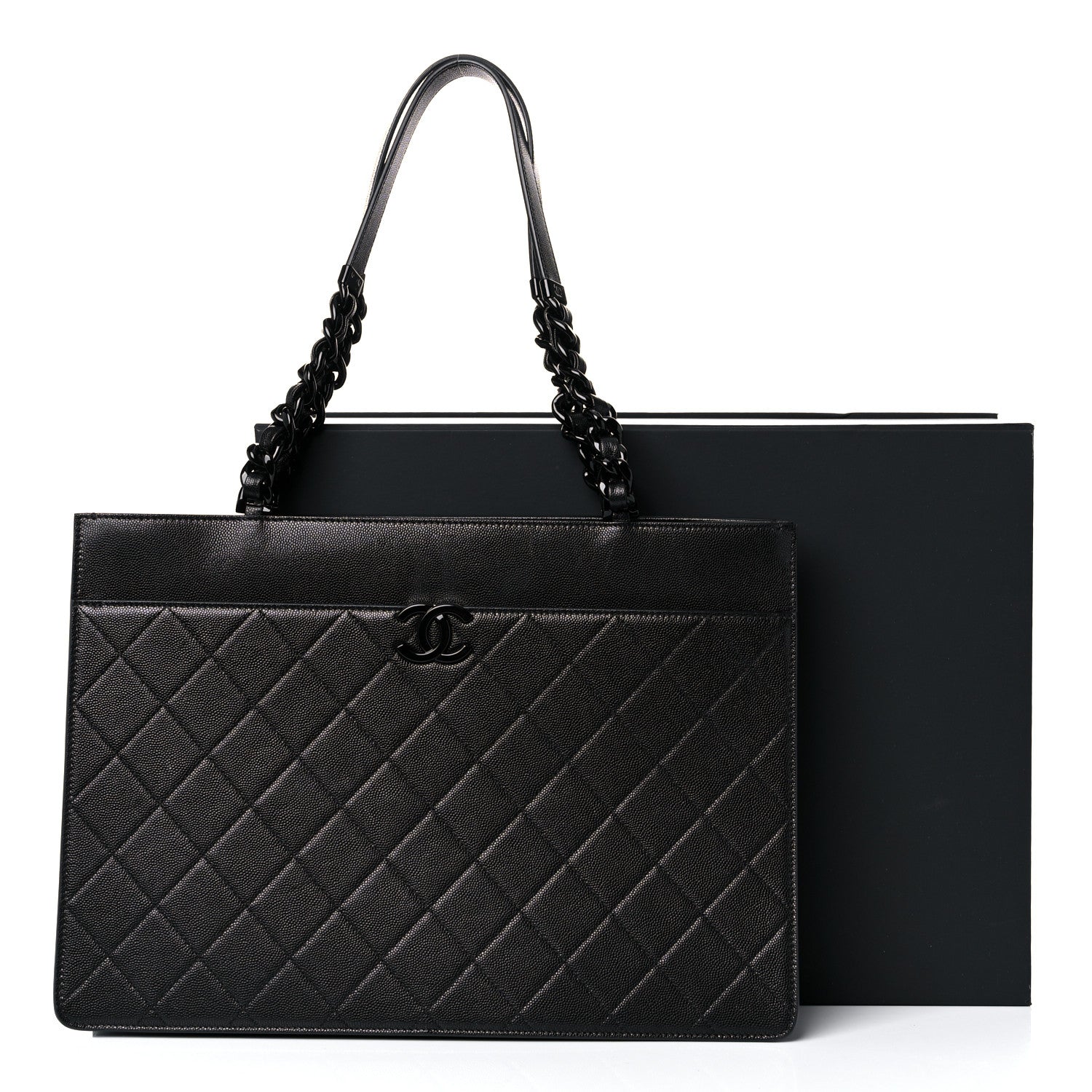 Chanel Caviar Quilted My Everything Large Shopping Tote Black 12 of 12