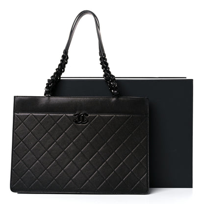 Chanel Caviar Quilted My Everything Large Shopping Tote Black 12 of 12