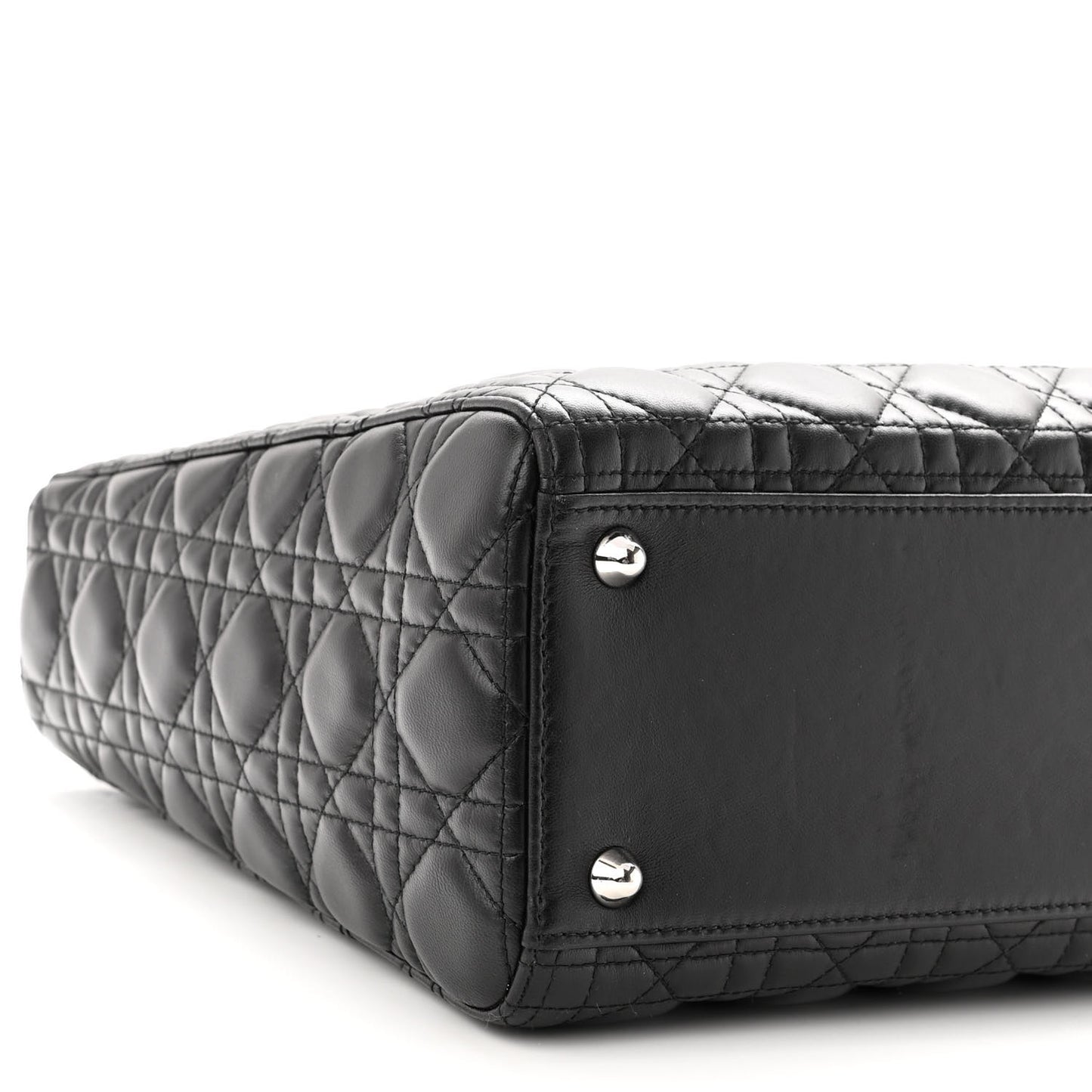 Lambskin Cannage Large Lady Dior Black