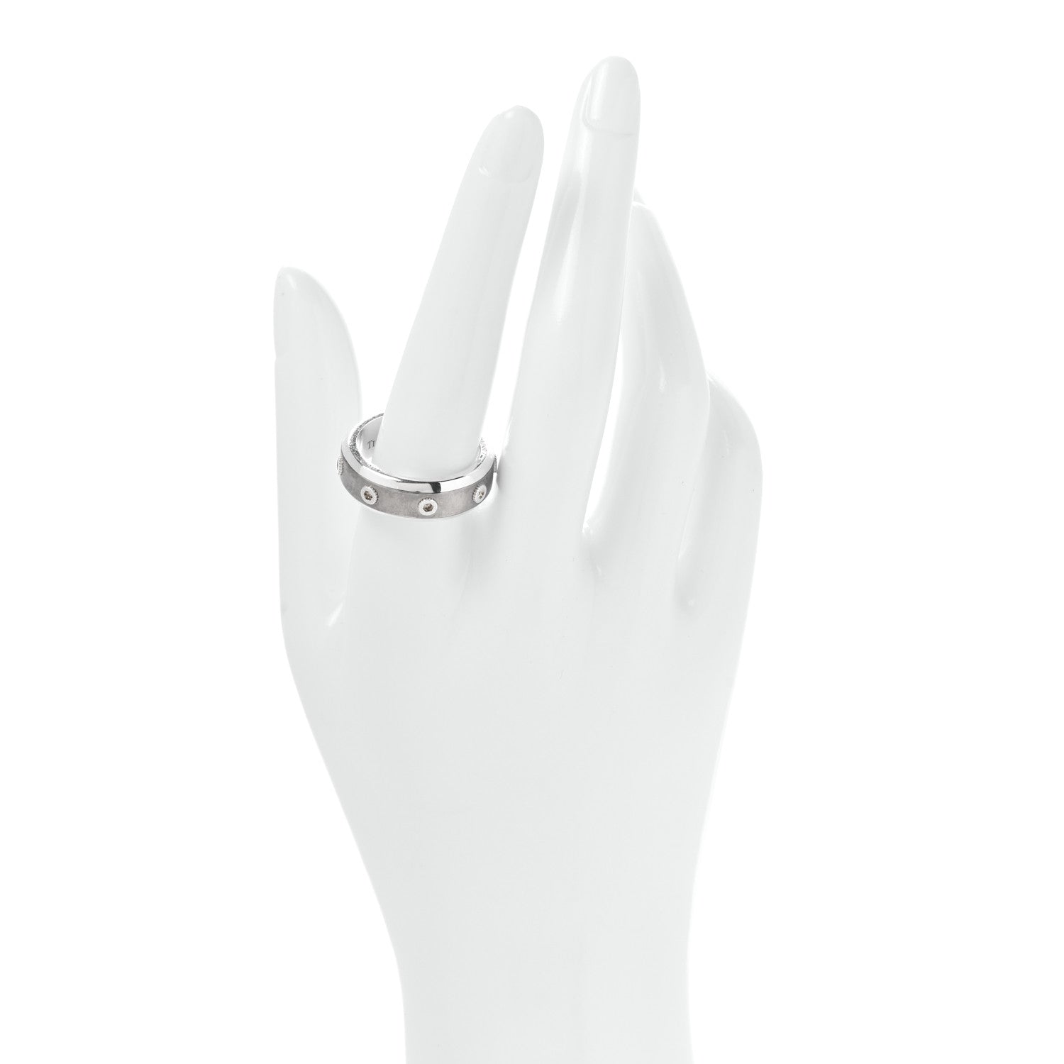 Tiffany Sterling Silver Titanium Turbo Band Ring 62 10 2 of 4