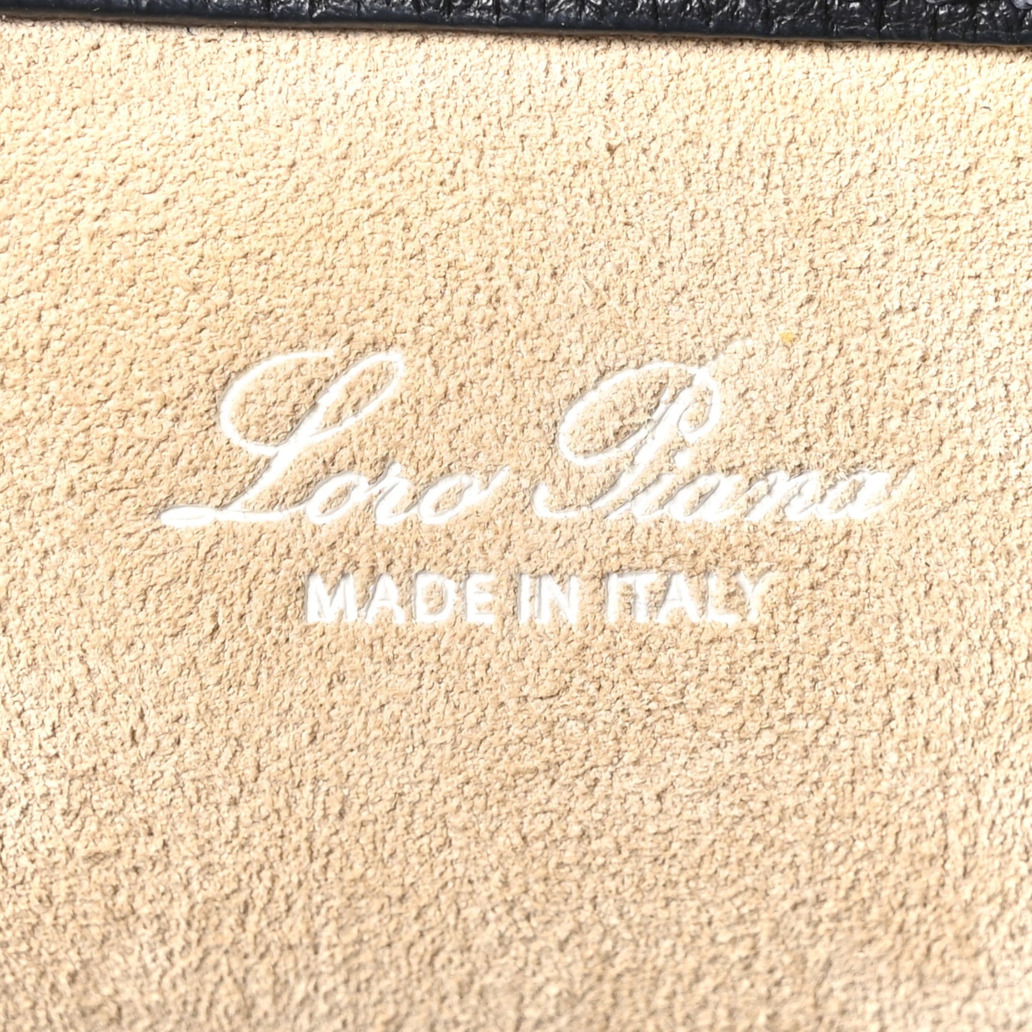 Grained Calfskin Large Bale Bag Navy Blue