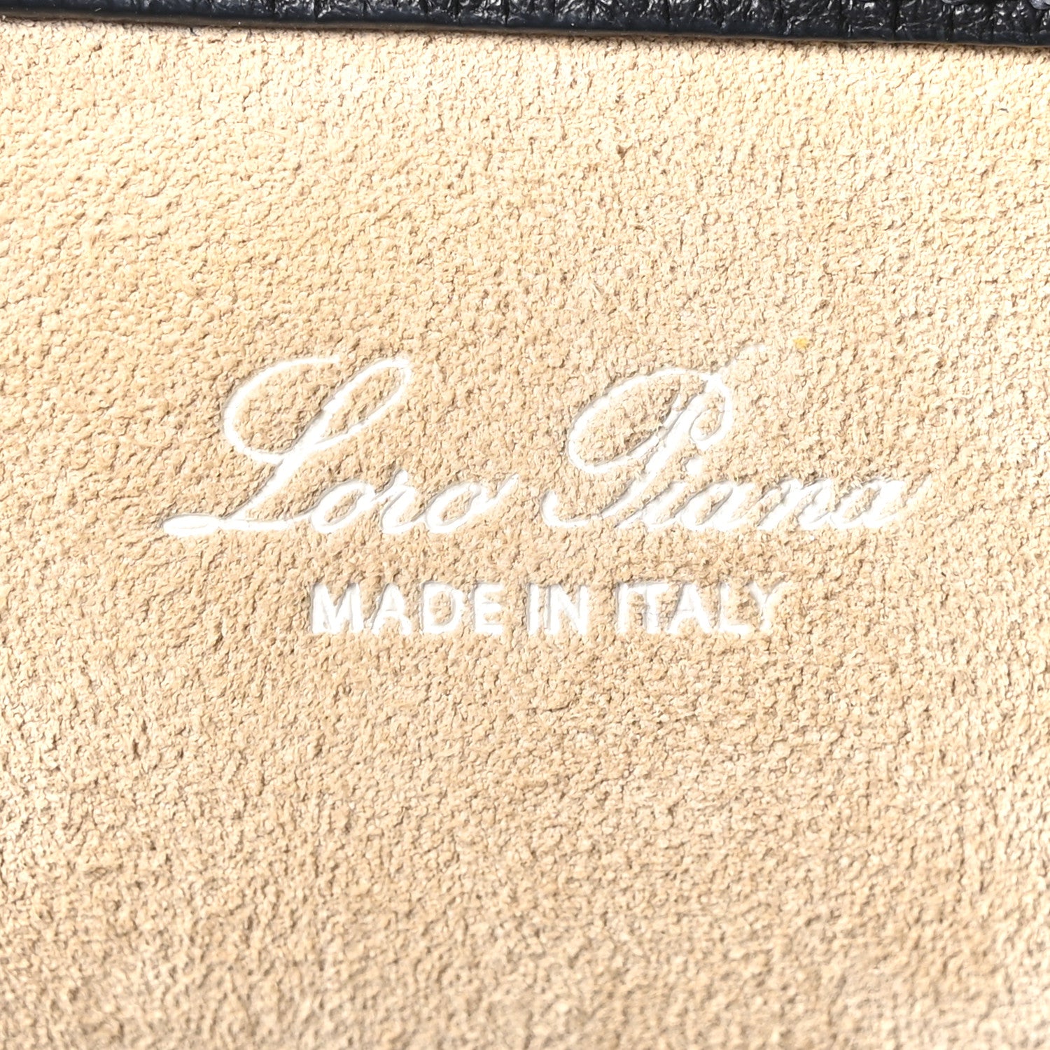 Loro Piana Grained Calfskin Large Bale Bag Navy Blue 7 of 10