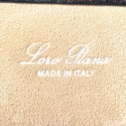 Loro Piana Grained Calfskin Large Bale Bag Navy Blue 7 of 10