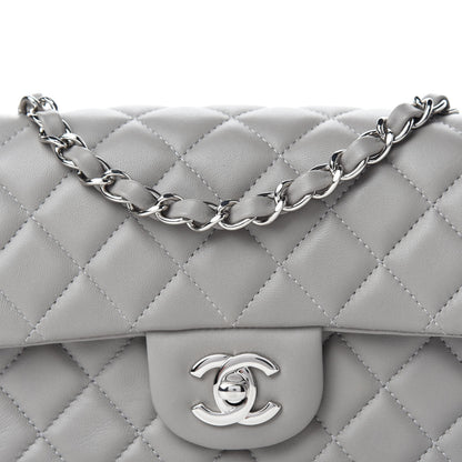 Chanel Lambskin Quilted Mini Rectangular Flap Grey 10 of 11