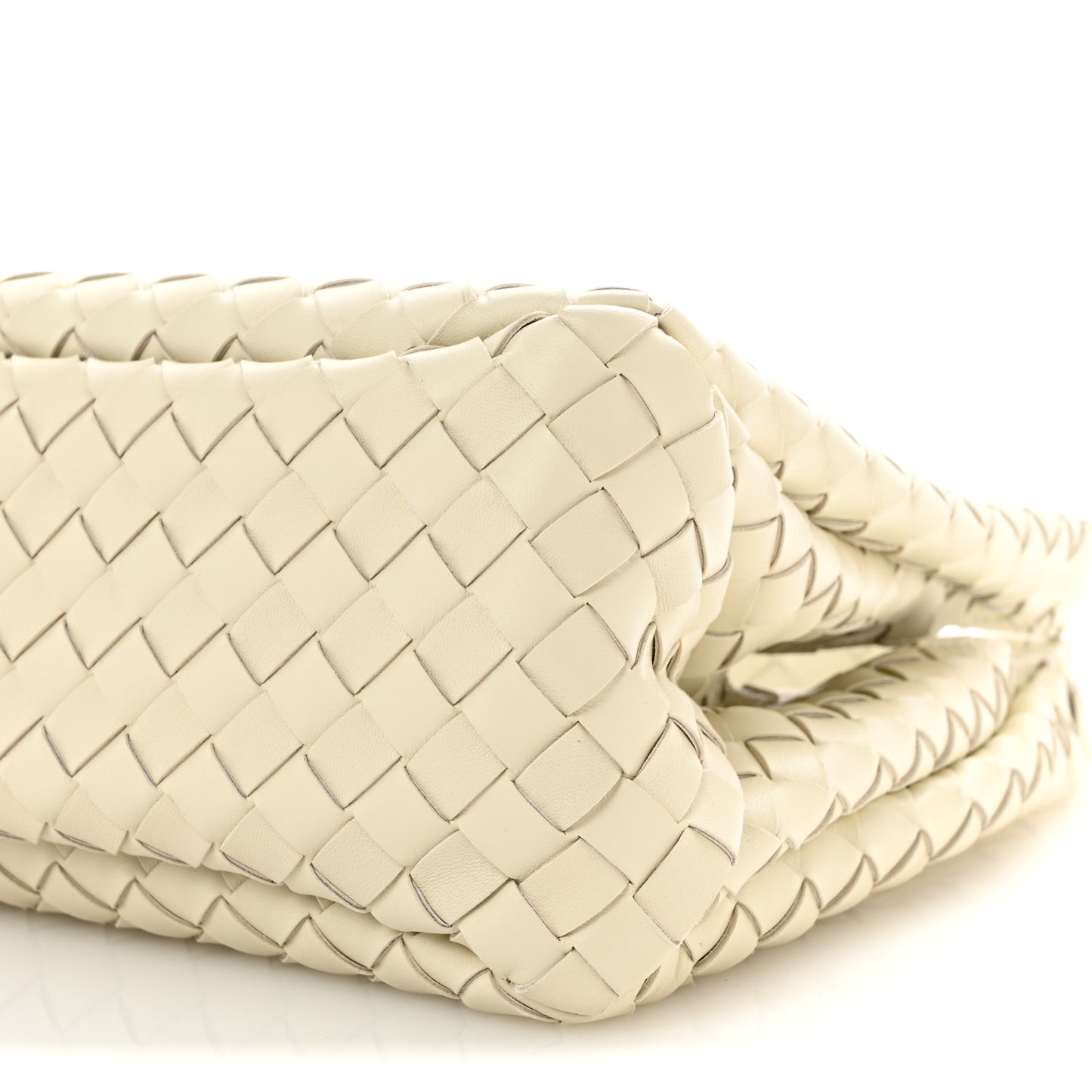 Nappa Intrecciato Small Campana Shoulder Bag Sea Salt