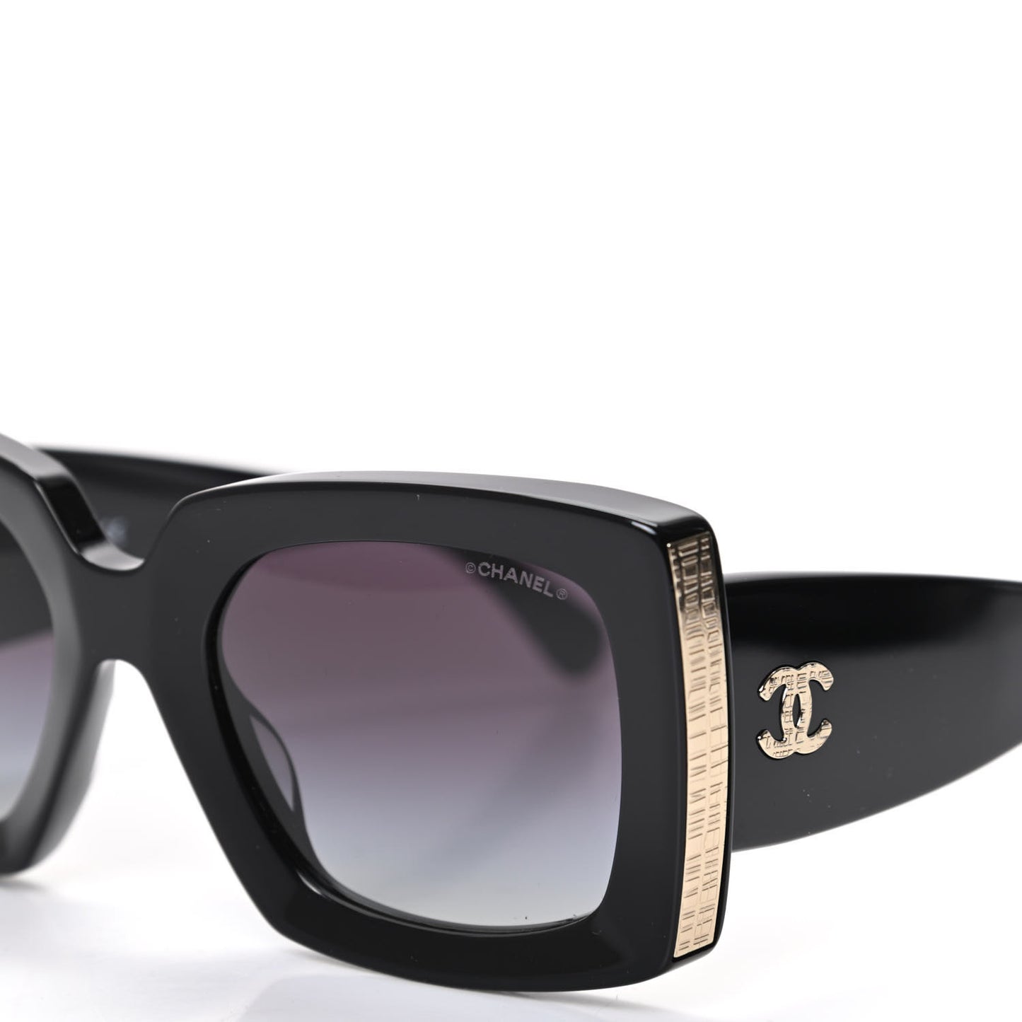 Acetate Rectangle Sunglasses 5435 Black