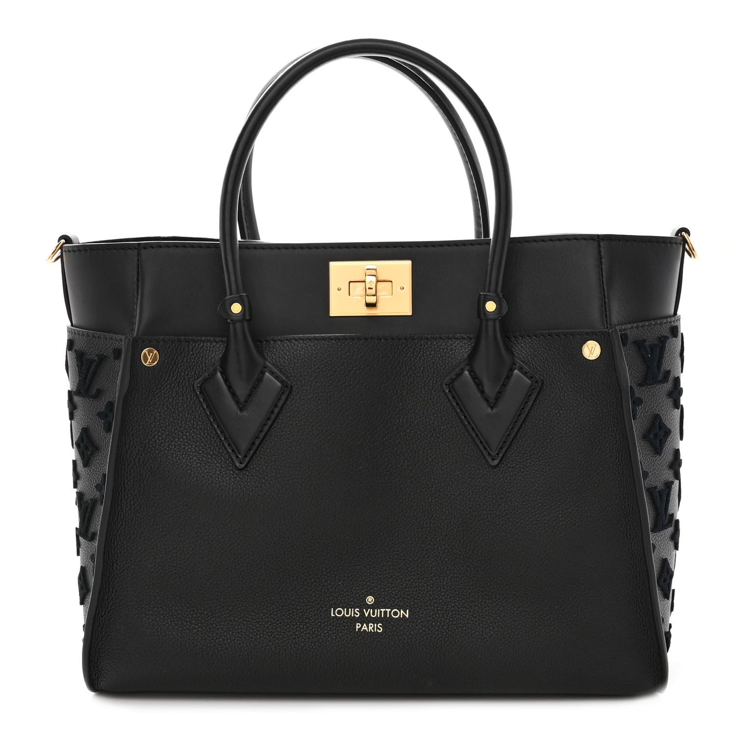Calfskin Monogram Tufting On My Side Black