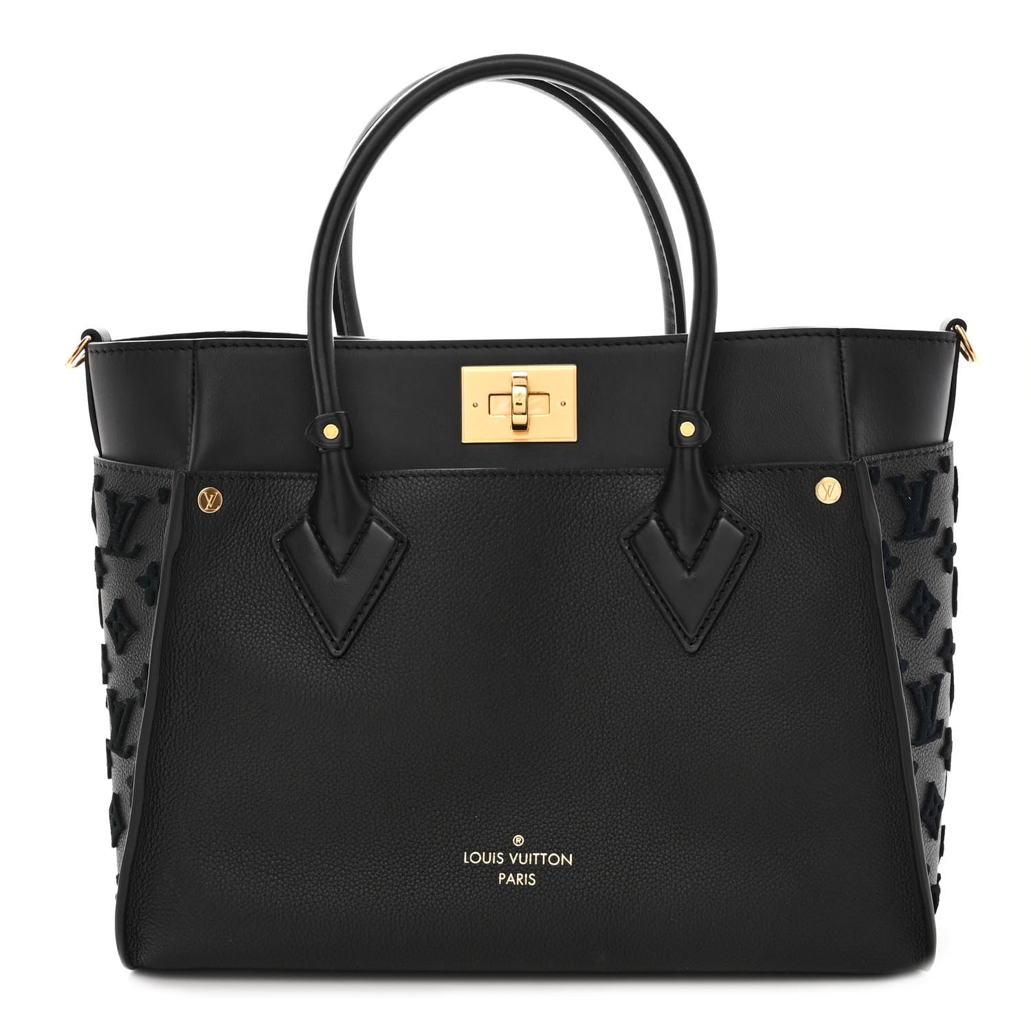 Louis Vuitton Calfskin Monogram Tufting On My Side Black 1 of 9
