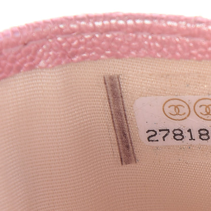Chanel Iridescent Caviar Quilted Card Holder Rose Pink 8 of 9