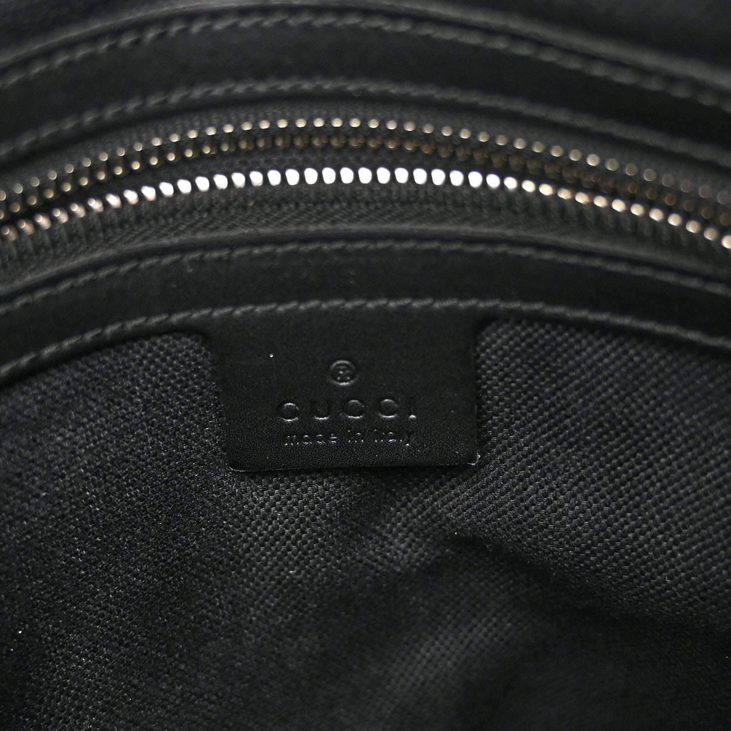 Gucci GG Supreme Monogram Appia Calfskin Web Flat Messenger Bag Black Grey 6 of 11