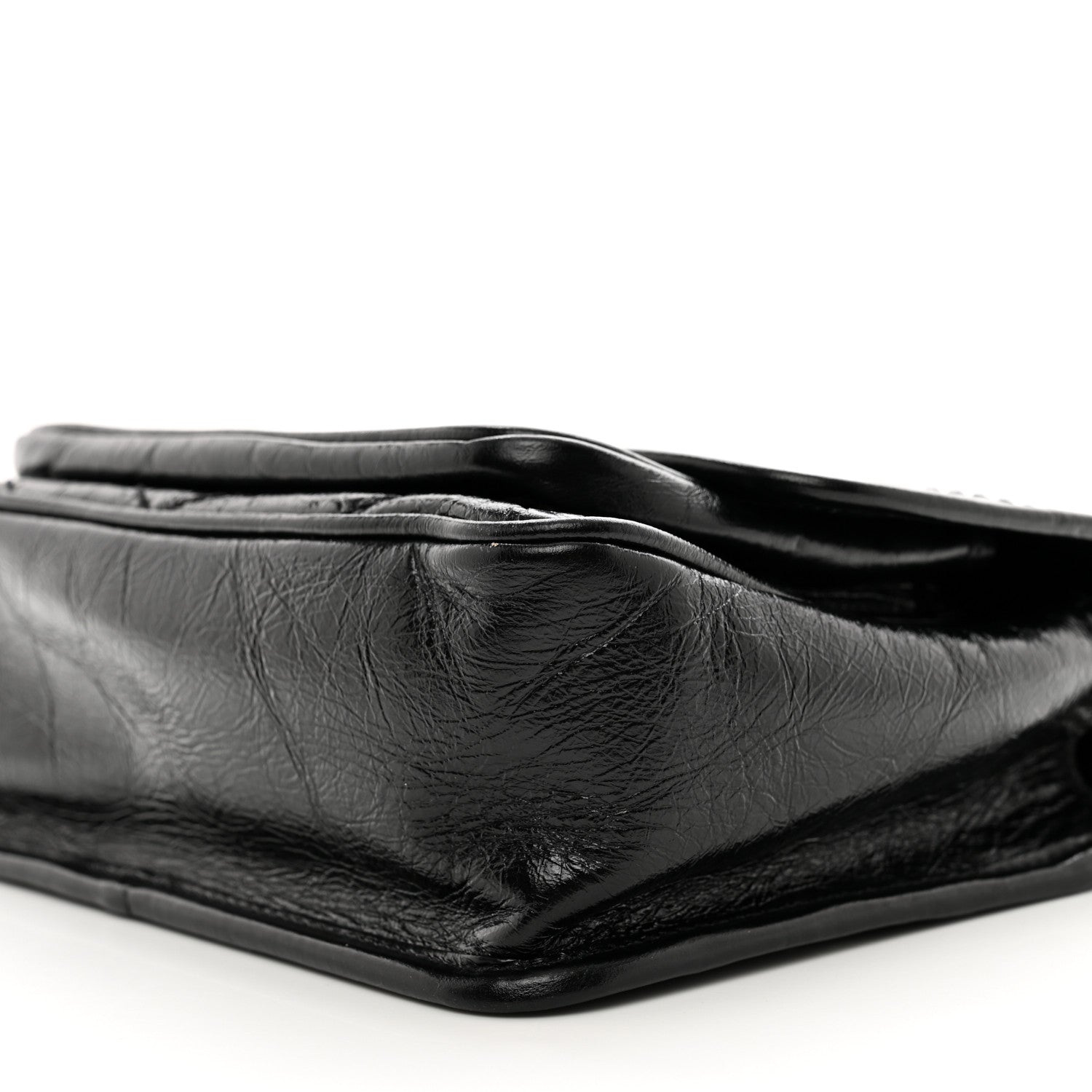 Saint Laurent Crinkled Calfskin Matelasse Monogram Baby Niki Chain Satchel Black 10 of 10