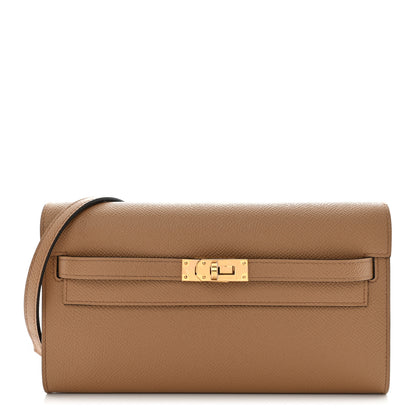 Hermes Epsom Verso Kelly Wallet To Go Chai Mauve Sylvestre 1 of 12