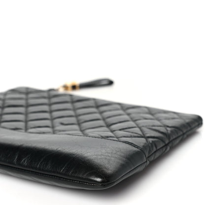 Chanel Aged Calfskin Quilted Medium Gabrielle Cosmetic Case Black 10 of 10