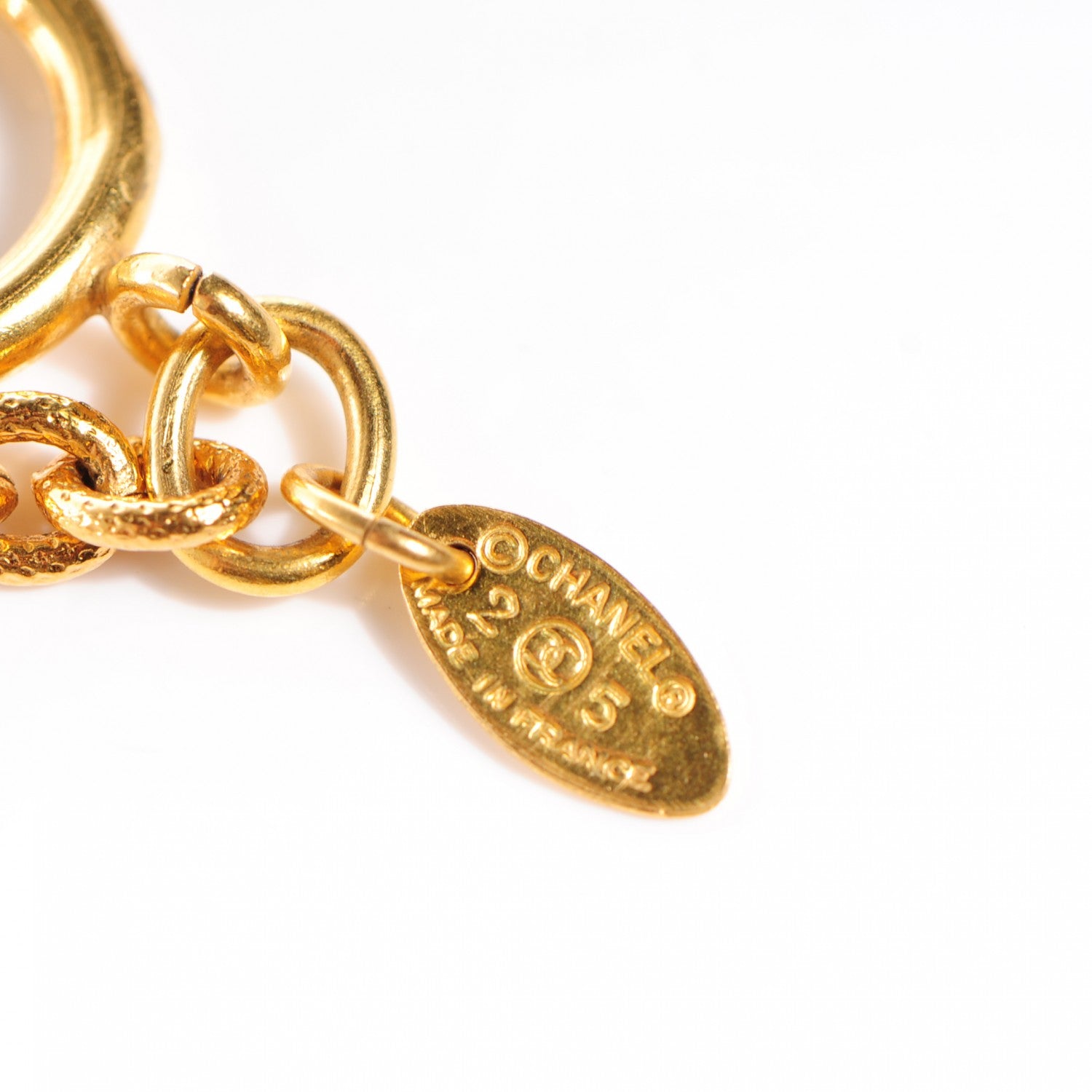 Chanel Gripoix Poured Glass Maltese Cross Necklace Gold 3 of 5