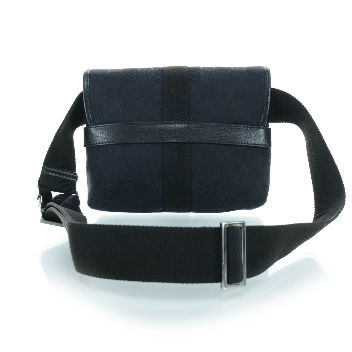 GG Monogram Web Buckle Belt Bag Black