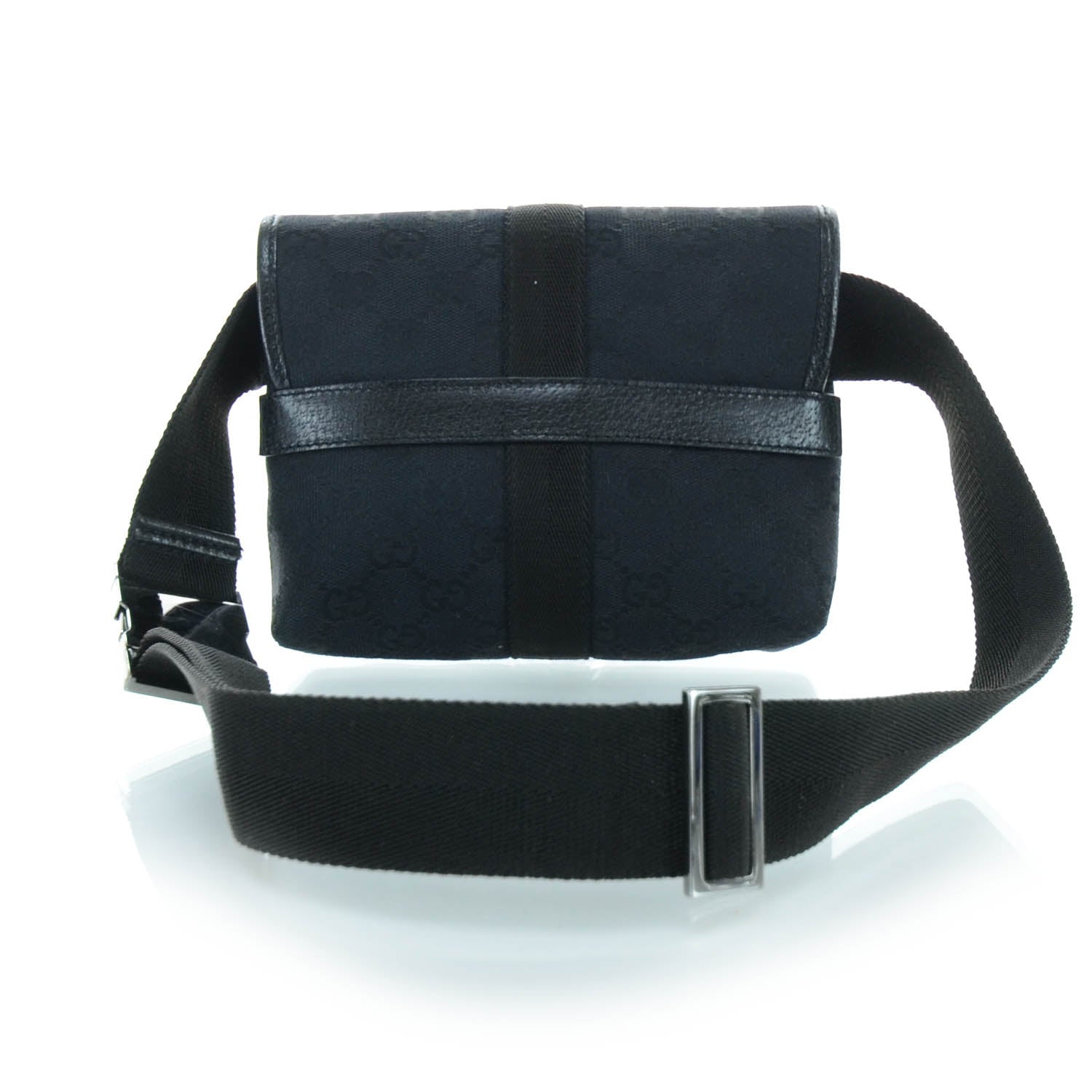 Gucci GG Monogram Web Buckle Belt Bag Black 3 of 10