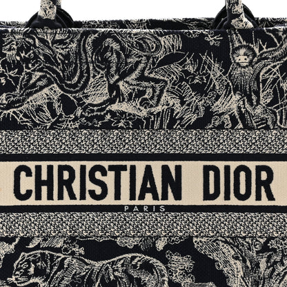 Christian Dior Canvas Embroidered Medium Toile De Jouy Reverse Book Tote Blue 8 of 10