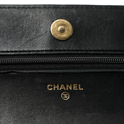 Chanel Lambskin Quilted Chanel 19 Wallet On Chain WOC Black 5 of 13