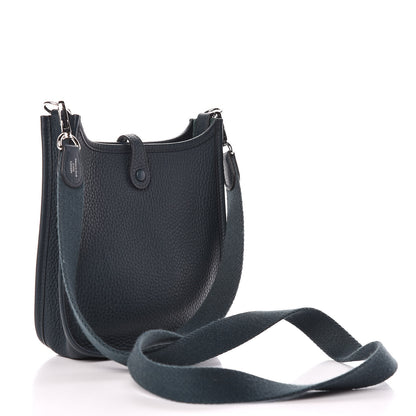 Hermes Taurillon Clemence Evelyne TPM Vert Cypress 3 of 10