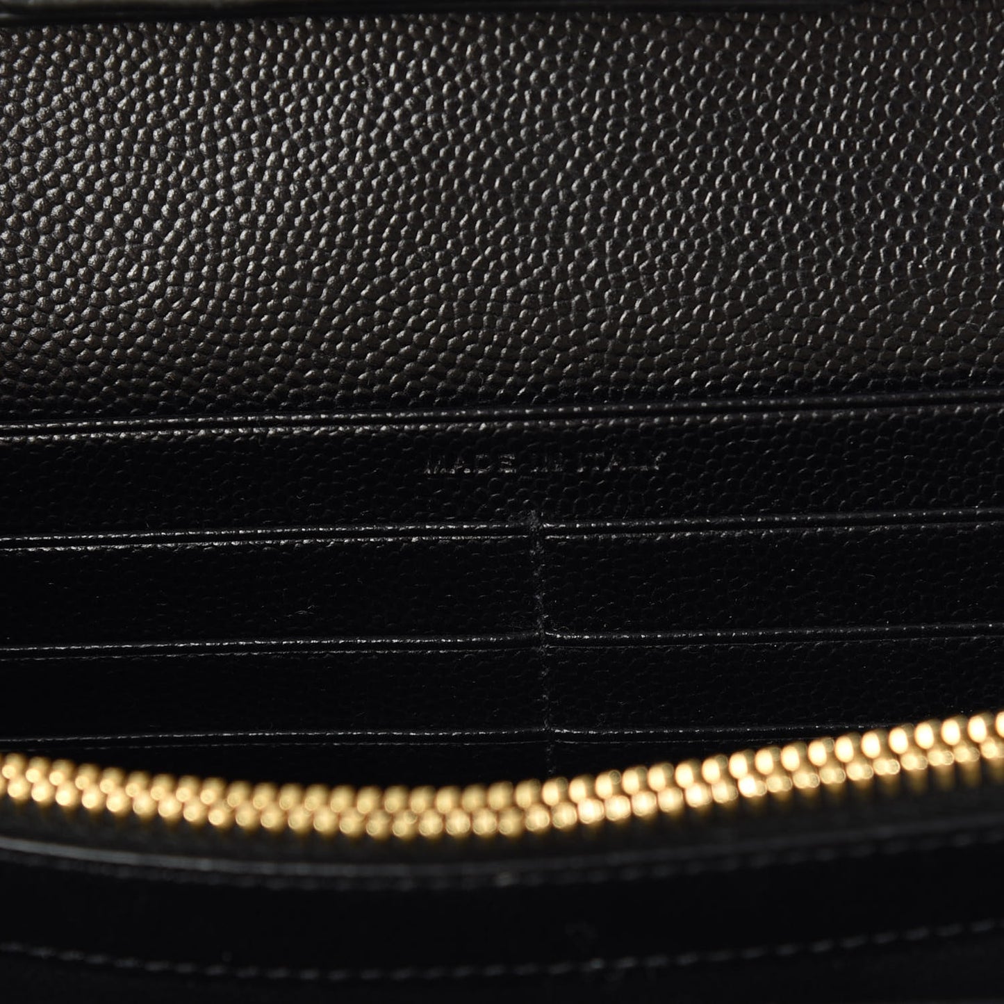 Grain De Poudre Matelasse Chevron Monogram Chain Wallet Black