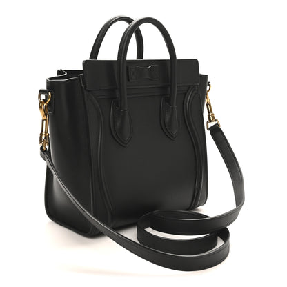 Celine Smooth Calfskin Nano Luggage Black 3 of 10
