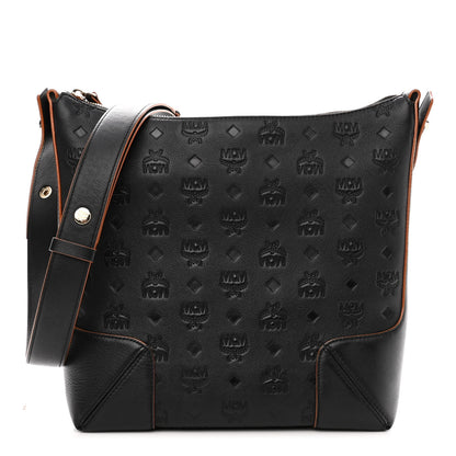 MCM Calfskin Ottomar Monogram Medium Klara Hobo Black 1 of 10