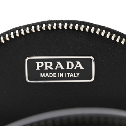 Prada Spazzolato Round Chain Coin Crossbody Pouch Argento 6 of 10