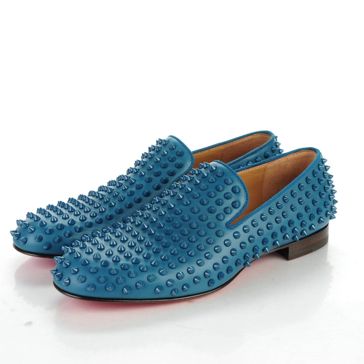 Mens Calfskin Rollerboy Spikes Flat Loafers 42.5 Turquin