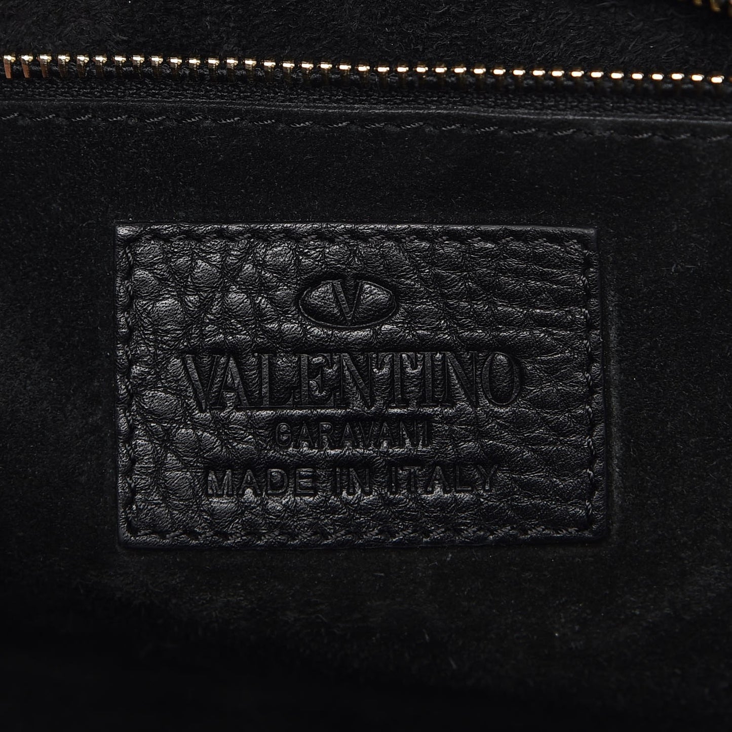 Grained Calfskin Rockstud Top Handle Flap Shoulder Bag Black
