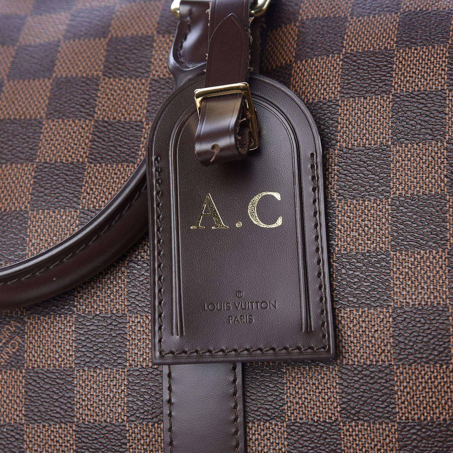 Louis Vuitton Damier Ebene Keepall Bandouliere 55 8 of 16