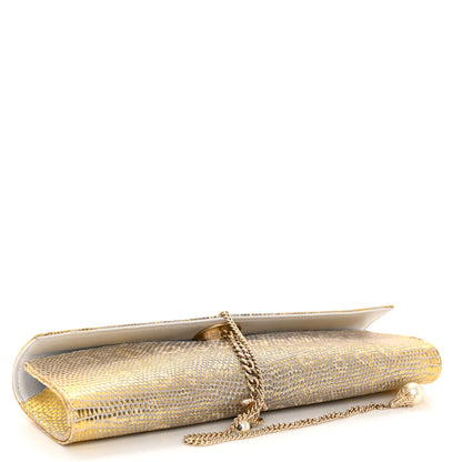 Chanel Lizard Pearl Evening Clutch Beige 4 of 12