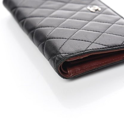 Chanel Lambskin Quilted Yen Wallet Black 13 of 13