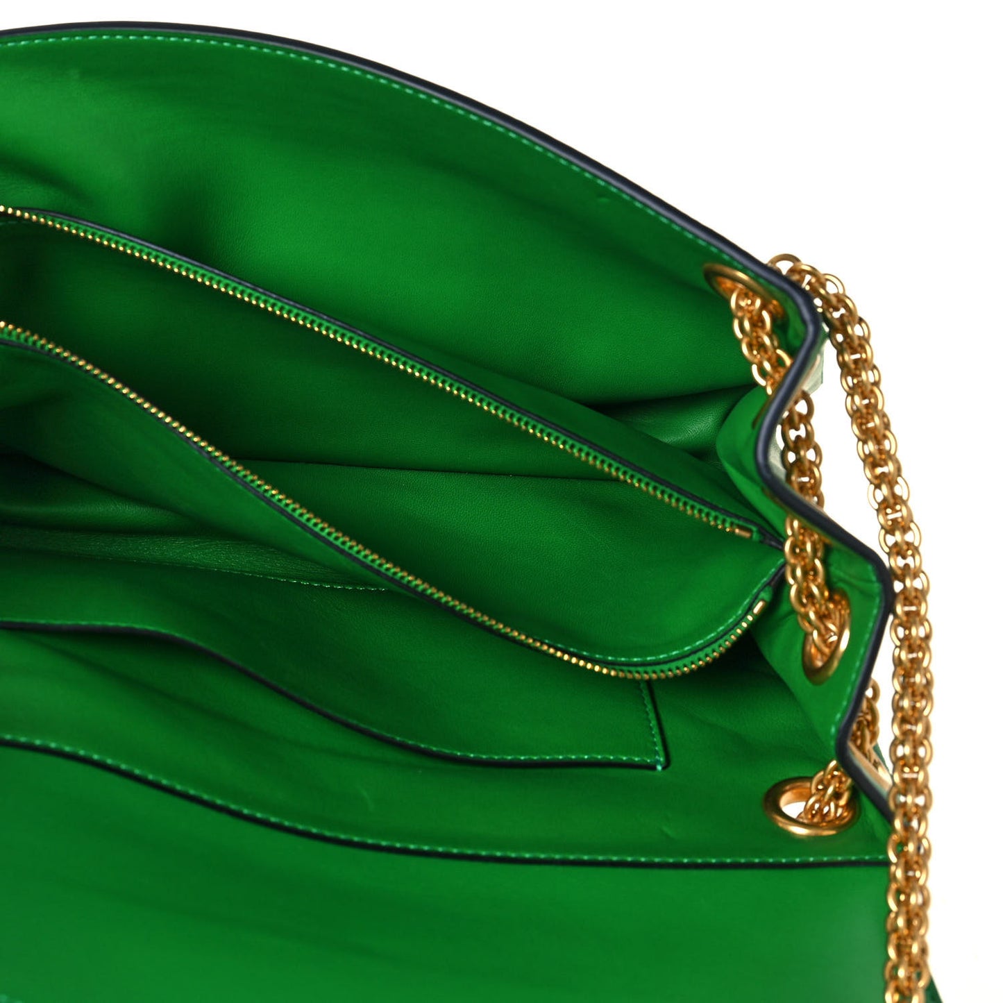 Nappa Stud Sign Shoulder Bag Ultra Green