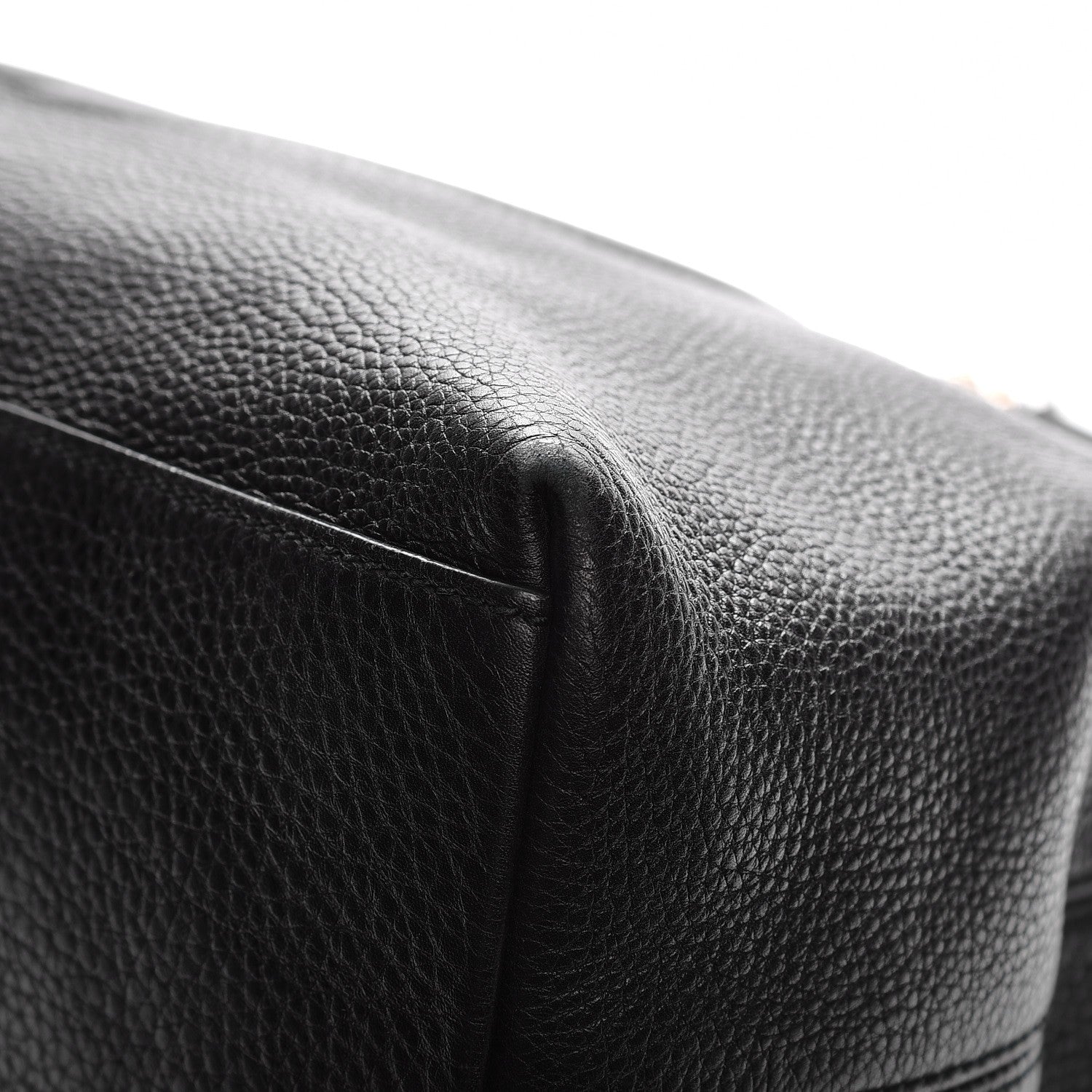 Gucci Pebbled Calfskin Medium Soho Chain Shoulder Bag Black 9 of 11