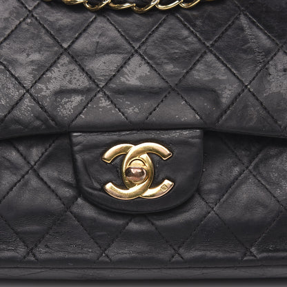 Chanel Lambskin Quilted Medium Double Flap Black 14 of 20