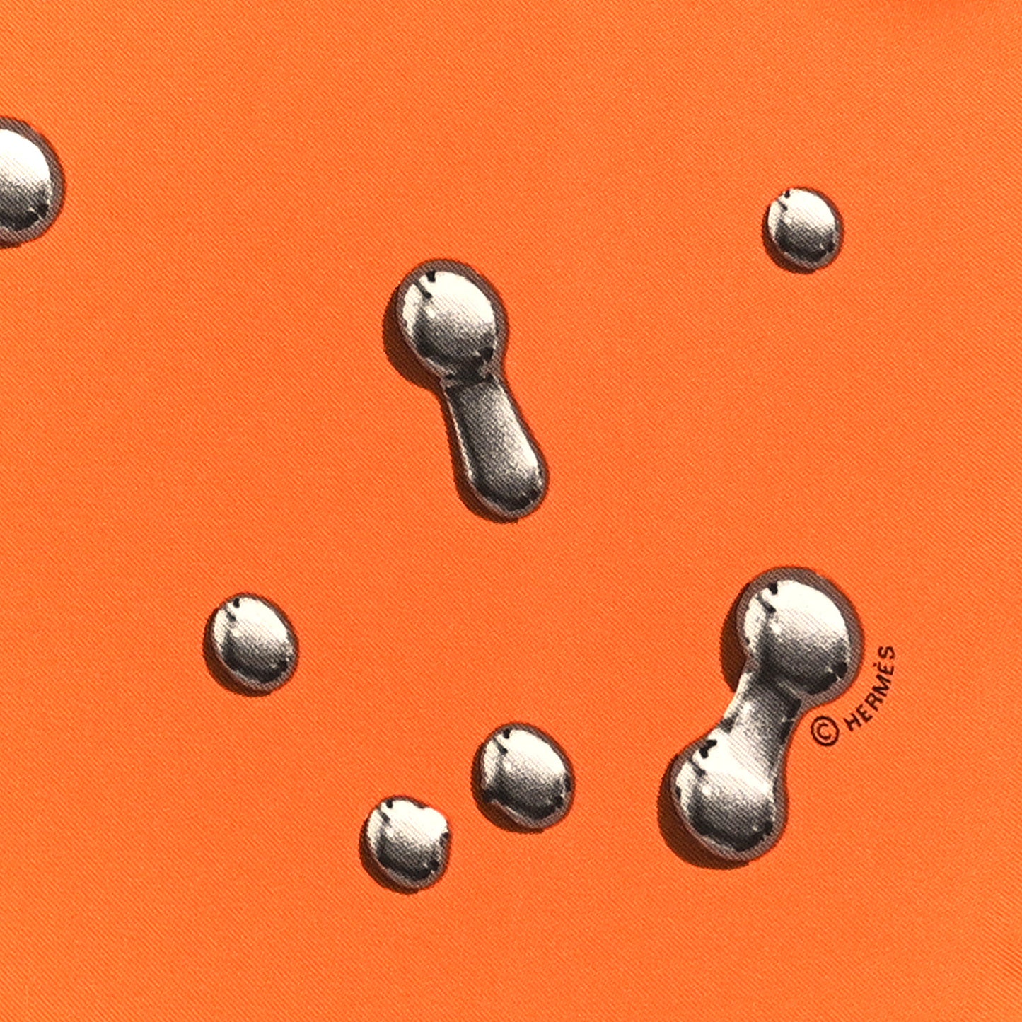 Silk Vif Argent Scarf 90 Orange