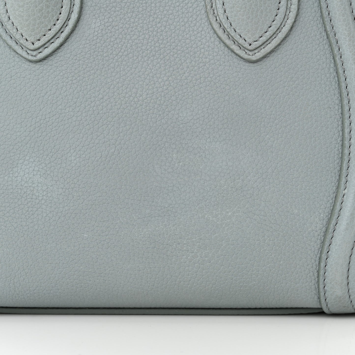Drummed Calfskin Nano Luggage Almond
