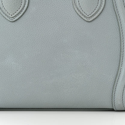 Celine Drummed Calfskin Nano Luggage Almond 17 of 17