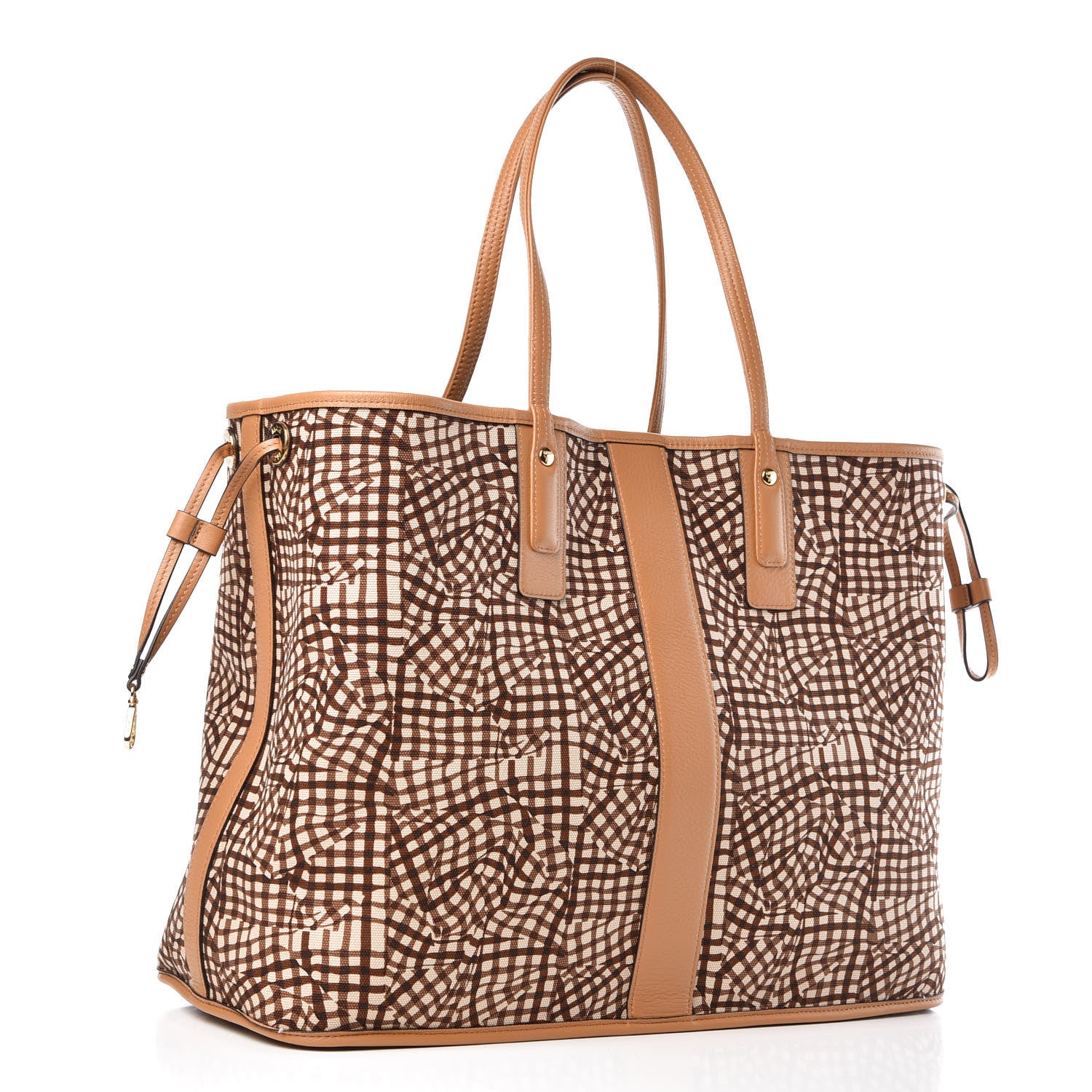 MCM Visetos Large Liz Reversible Shopper Tote Cognac 5 of 12