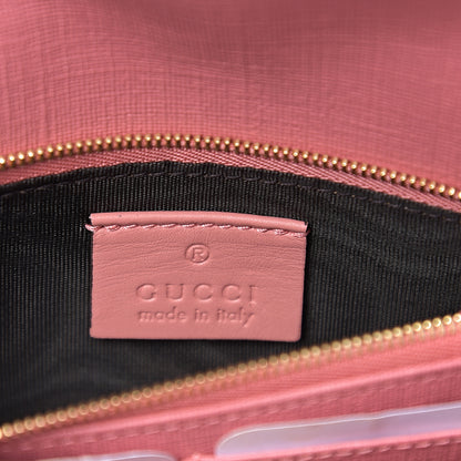 Gucci GG Supreme Monogram Face Embroidered Chain Wallet Pink 5 of 10
