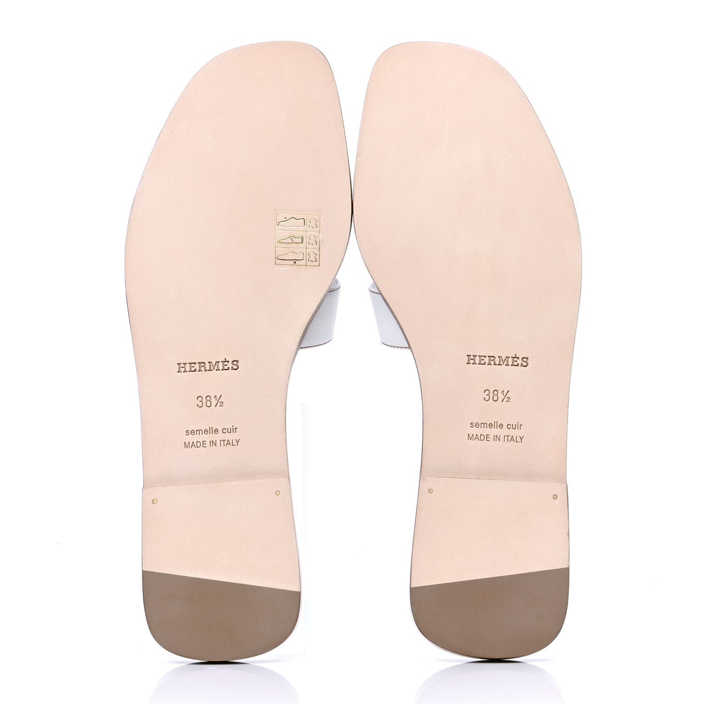 Box Calfskin Oran Sandals 38.5 White